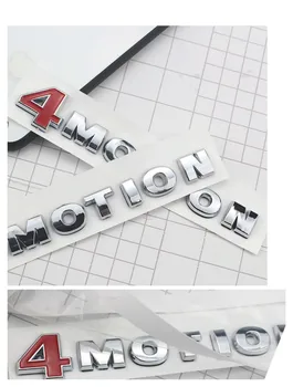 1 ШТ 3D ABS 4 MOTION 4MOTION Хромированная Эмблема Задней Части Автомобиля Значок Багажника Багажника Наклейка Автомобильные Наклейки Для PASSAT Touareg GOLF Polo Tiguan