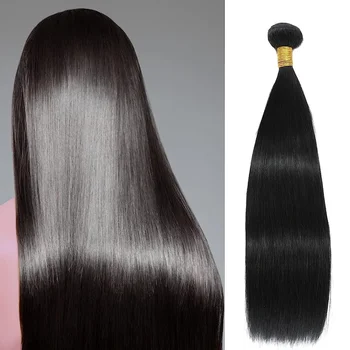 12-30-дюймовые пучки человеческих волос Бразильского плетения, прямые пучки человеческих волос для наращивания, бесклеевой парик для ношения