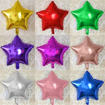 18-дюймовый Воздушный шар из фольги В форме Звезды, Металлические Воздушные Шары из Майлара, День Рождения, Свадьба, Карнавал, Украшение для вечеринки