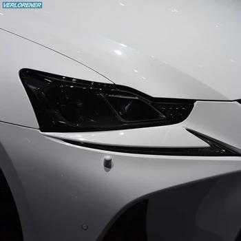 2 Шт Защитная пленка для автомобильных фар с дымчато-черным оттенком, Виниловая Прозрачная наклейка из ТПУ для Lexus IS 2016 2017 2018 2019 2020