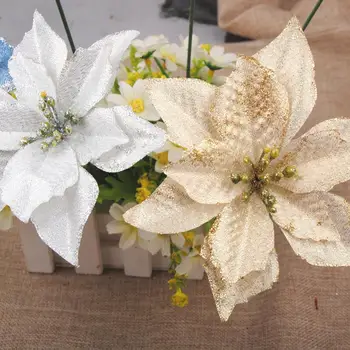 2 шт. Красивый имитационный цветок, Нежный Изысканный Рождественский цветок, реквизит для фотосессии, портативный искусственный цветок