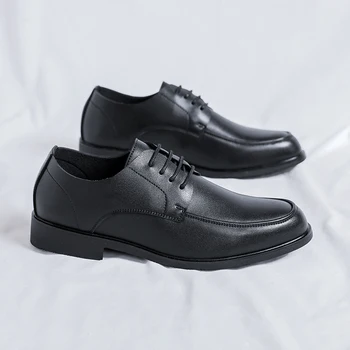 2023 Мужская обувь из натуральной кожи Мужская деловая обувь для конференций Официальная обувь для банкетов Мужская повседневная обувь в британском стиле