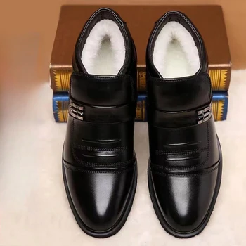 2023 Новая Мужская обувь; Зимние Утепленные Утепляющие Мужские Повседневные ботинки из натуральной кожи с высоким берцем Большого размера TY7