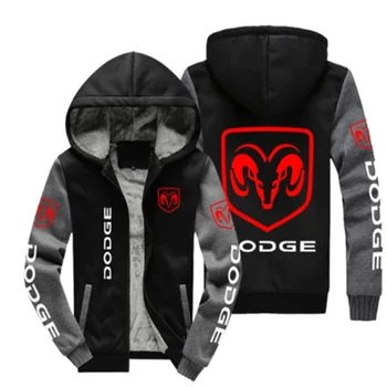 2024 Новая мужская куртка с логотипом DODGE car для пальто, зимняя повседневная толстовка на молнии, модная одежда