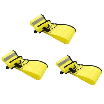 3 шт Надувной сигнальный буй SMB для подводного плавания длиной 1 м, видимость, поплавок, Сигнальная трубка, Колбаса, желтый