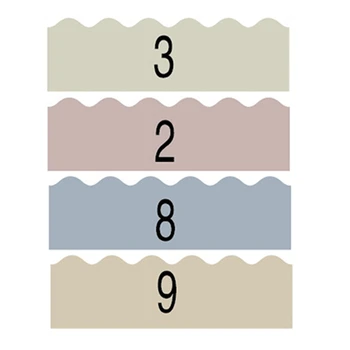4 Рулона наклеек на классную доску объявлений, декорируют бордюр доски объявлений, изящную отделку бордюром A