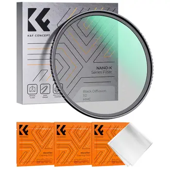 K & F Concept Nano-Серия K 72 мм 77 мм 82 мм Черный диффузионный фильтр 1/2 с кинематографическим эффектом тумана с 18 Многослойными покрытиями