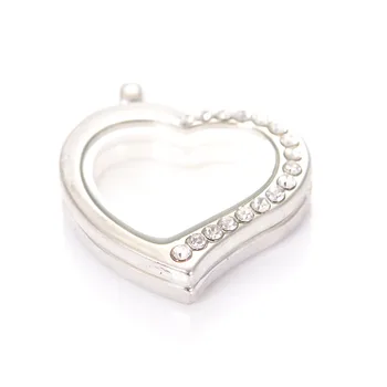 Miasol Кристалл Магнитный Открытый Плавающий Шарм Складной Медальон Сердце Кулон Для Diy Плавающий Шарм Медальон Кулон Ожерелье Изготовление