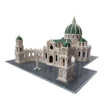 MOC-15896 Знаменитый городской собор в стиле барокко, собранный из сращиваемых строительных блоков, модель 13304 деталей, игрушка в подарок на день рождения для взрослых и детей