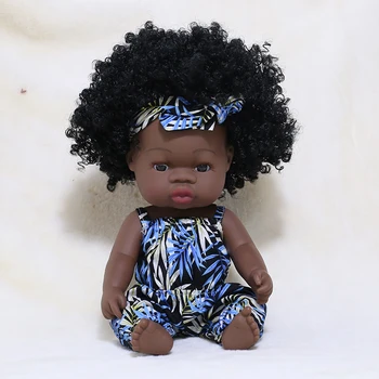 Reborn Baby Dolls -35 см Американская Возрожденная Черная Кукла Для Купания, Полностью Силиконовые Виниловые Детские Куклы, Реалистичная Игрушка Для Новорожденных KidsGift
