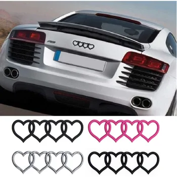 Автомобиль Love Heart Логотип Задний Багажник Хвостовая Этикетка Значок Эмблема Наклейка Для Audi A4 A3 A5 A6 A4L B8 B7 B9 C6 C7 Замена Автоаксессуаров