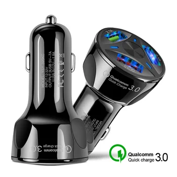 Автомобильное зарядное устройство для мобильного телефона Qc3.0 с тремя USB-разъемами для Volkswagen VW Polo Beetle MK2 MK3 CC