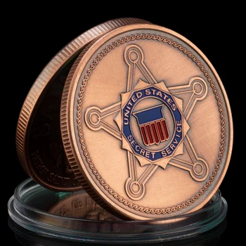 Военная монета Секретной службы США Святой Майкл, Покровитель правоохранительных органов, Подарок для коллекции монет с бронзовым покрытием