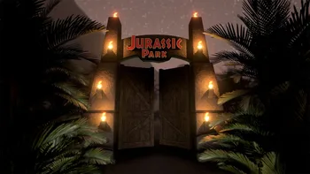 Ворота парка юрского периода светящиеся фоны для Дня Рождения динозавра, высококачественная Компьютерная печать, фон для вечеринки