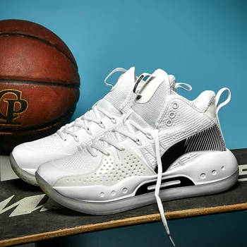 Высококачественная Удобная дышащая мужская баскетбольная обувь, весенняя мужская спортивная обувь, модные мужские кроссовки с противоскользящей резиновой подошвой