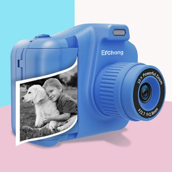Детская Цифровая Фотокамера Детская Камера Мгновенной печати с 10-кратным Цифровым Зумом Детская Камера Видео Подарок Мальчику на День Рождения