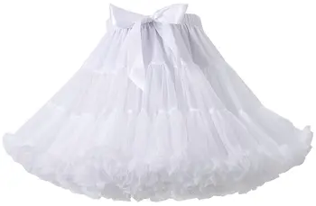 Женская нижняя юбка-пачка, мягкая пышная юбка с высокой эластичной талией, короткая балетная танцевальная многослойная нижняя юбка для косплея
