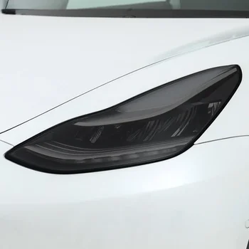 Защитная пленка для автомобильных фар, затемняющая Защиту задних фар, Дымчато-черная прозрачная наклейка из ТПУ для аксессуаров Tesla Model Y 2020