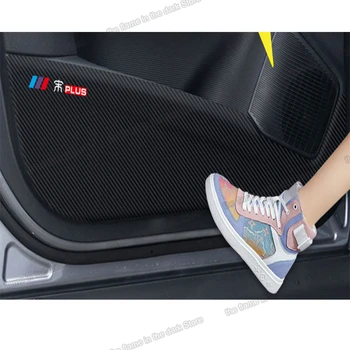 карбоновый кожаный коврик для защиты двери автомобиля от ударов коврики ковер для BYD Song Plus Song Pro Song DM Song Max 2020 2021 2022 2023 2019