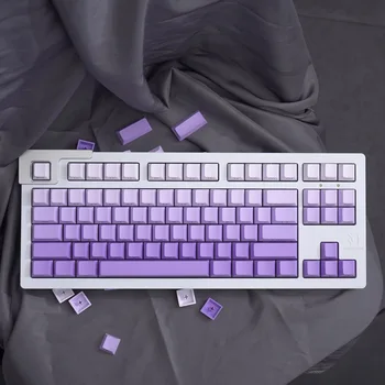 Колпачки для Клавиш Cherry Profile Gradient Purple Dye Sub PBT 125 Клавиш С Боковой Печатью Keycaps для Клавиатур Gateron Cherry MX Switch