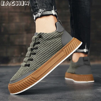 Мужская обувь EACHIN, весенне-осенние модные кроссовки, мужская повседневная обувь на массивном каблуке, высококачественная уличная обувь для прогулок, мужская рабочая обувь