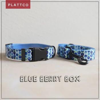Набор поводков для нейлонового ошейника PLATTCO BLUE BERRY BOX персонализированный ошейник с защитной пряжкой для маленьких средних и крупных собак PDC328