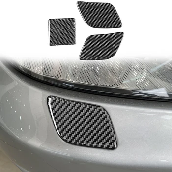 Наклейки для отделки нижней панели фары из углеродного волокна для Mercedes Benz CLS C219 2004-2009 Наклейки на кузов автомобиля Аксессуары для укладки