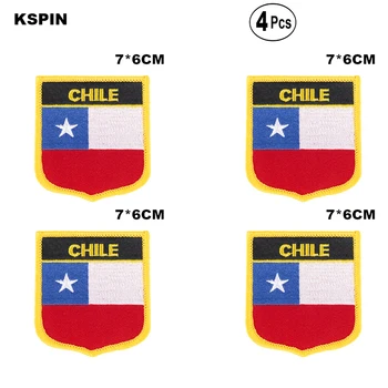 Нашивки флага Чили в форме шиловидного флага, нашивки национального флага для Украшения дома DIY