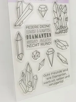 Немецкий штамп с бриллиантами Прозрачный штамп для скрапбукинга из прозрачной силиконовой резины СДЕЛАЙ САМ Декор для фотоальбома 856