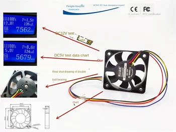 Новый Pengda Blueprint 5010 5 см Двойной шаровой ШИМ-регулятор температуры 5 В 12 В постоянного тока Вентилятор охлаждения корпуса видеокарты