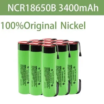 Новый оригинальный аккумулятор 18650 NCR18650B 3,7 В 3400 мАч 18650 Литиевая аккумуляторная батарея Сварка никелевых листовых батарей