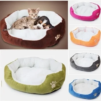 Новый питомник Pet Nest бархатный коврик для собак Pet House Осень зима теплая водонепроницаемая кровать для собак Pet Bed