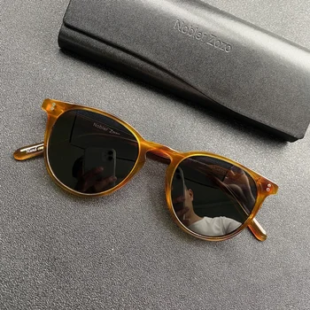 Поляризованные солнцезащитные очки Johnny Depp Мужские и женские солнцезащитные очки люксового бренда High Street Shade в ацетатной оправе в ретро-стиле