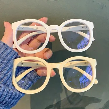 Прозрачные компьютерные очки в круглой оправе с защитой от синего света, Очки для женщин, Мужские очки, Блокирующие очки, Оптические очки для очков