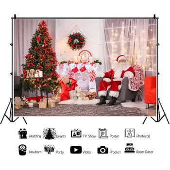 Рождественские украшения SHUOZHIKE, фоны для фотосъемки, украшение для гостиной, фон для фотостудии на день рождения QS-27