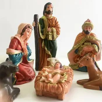 Рождественские украшения из смолы, рождественский набор, сцена в яслях на Рождество
