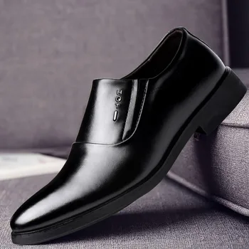 Роскошная мужская социальная обувь 2023 Новая Классическая деловая обувь Хит продаж Мужская официальная обувь с круглым носком Итальянская роскошная мужская обувь