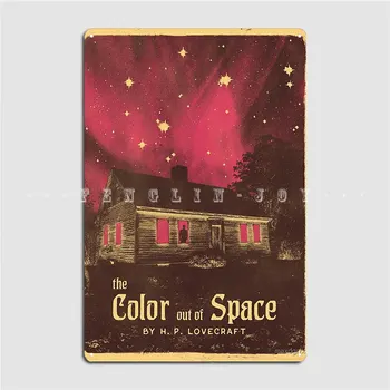 Серия Lovecraft: металлическая вывеска Color Out Of Space Club Home Cave Pub Классические тарелки Жестяная вывеска Плакат