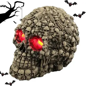 Статуя Черепа на Хэллоуин, человеческие кости, Модели черепов, реалистичная искусственная анатомия человека, Столешница с головами скелетов для домашнего декора