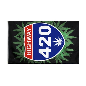 Флаг сорняков Highway 420 размером 3x5 футов.