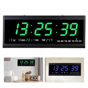 Цифровые настенные часы Senior Watch Офис Гостиная Светодиодный дисплей с индикацией даты